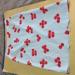Moschino cheap and chic baby blue and red cherry skirt size 6